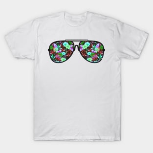 Tropical Aviator Summer Sunglasses T-Shirt